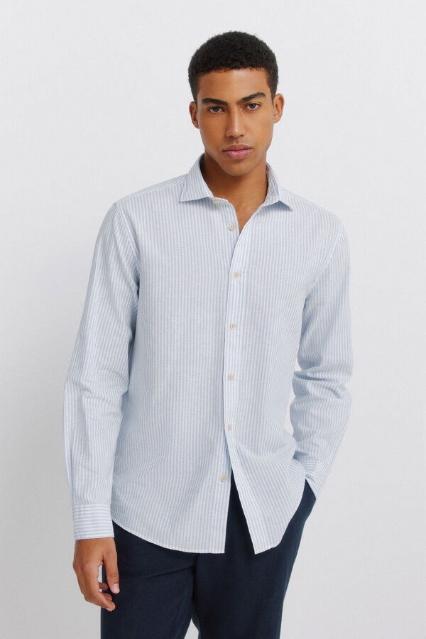 Springfield Linen shirt blue