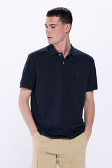 Springfield Regular fit basic piqué polo blue