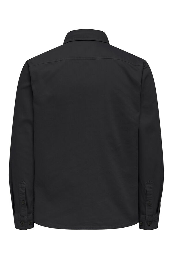 Only & Sons Long sleeve overshirt Crna