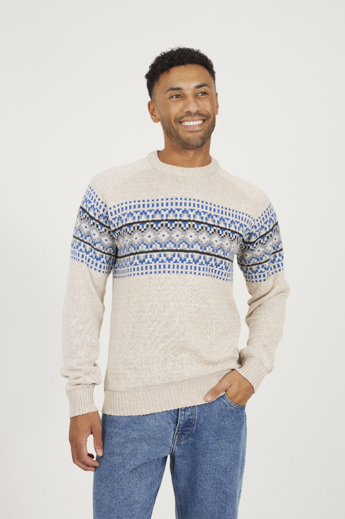 Brave Soul Camisola gola redonda jacquard