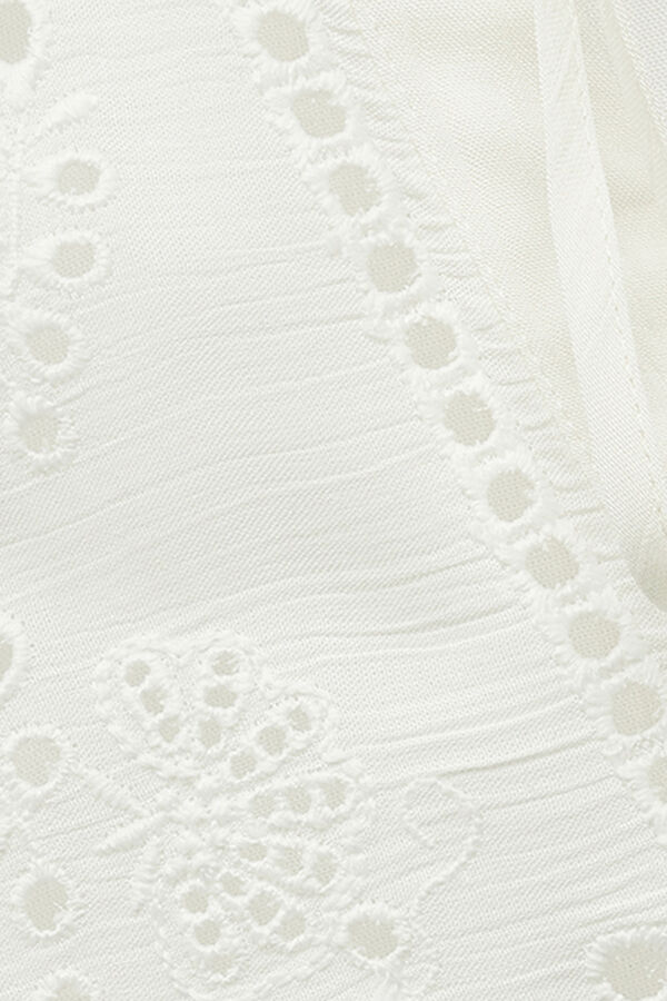 Koton Blusa de brocado blanco