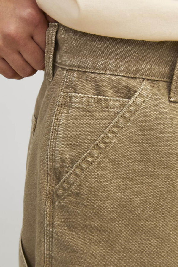 Springfield Pantalón corto de corte holgado marrón medio