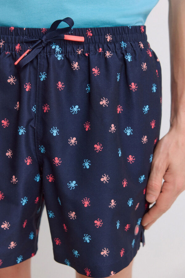 Springfield Octopus print swimwear blue