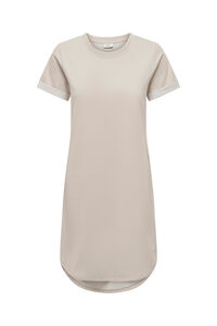 JDY Vestido manga curta e gola redonda