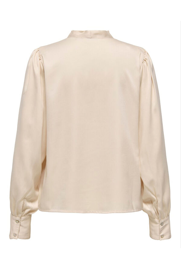 Only Bluse mit Satiniert Beige