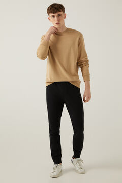 Springfield Z&aacute;rt nyak&uacute; sima pul&oacute;ver b&eacute;zs