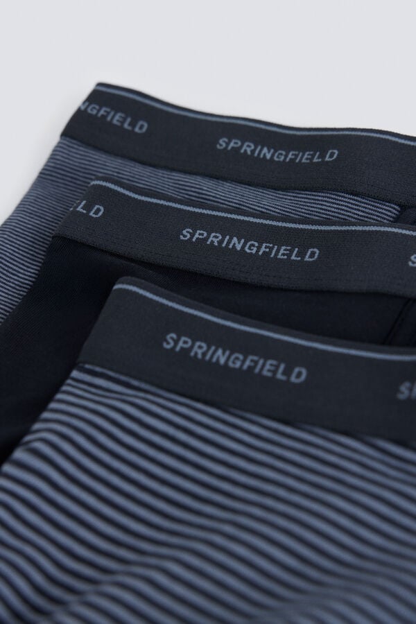 Springfield Blue striped 3 pack boxers blue