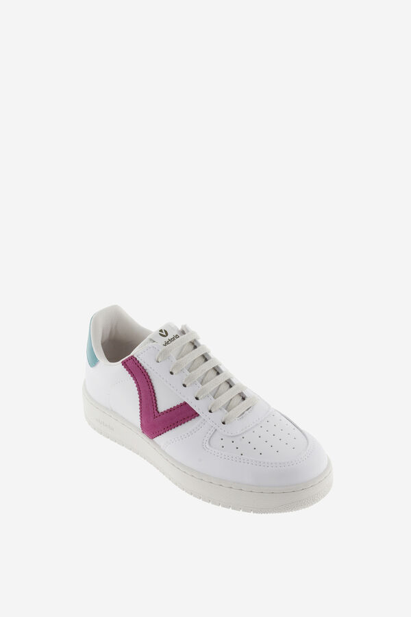 Springfield Colour And Faux Leather Madrid Trainers strawberry