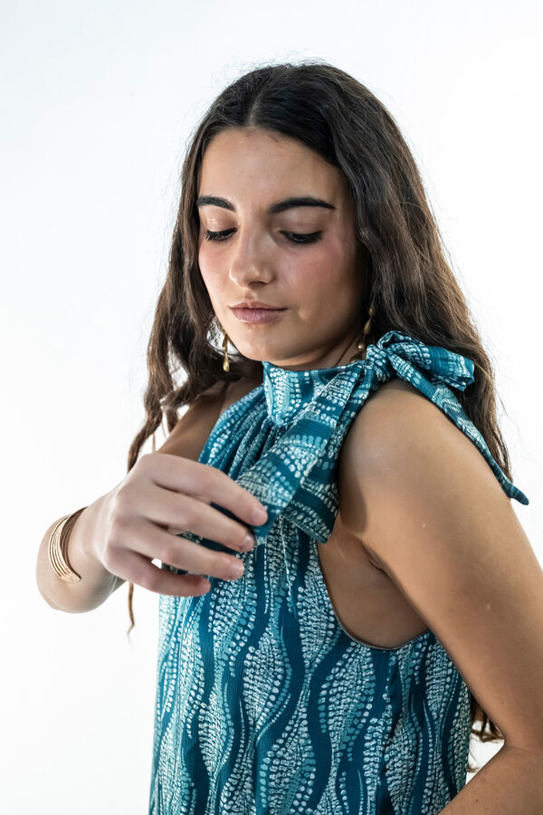 Cul Sac Halterneck short dress green