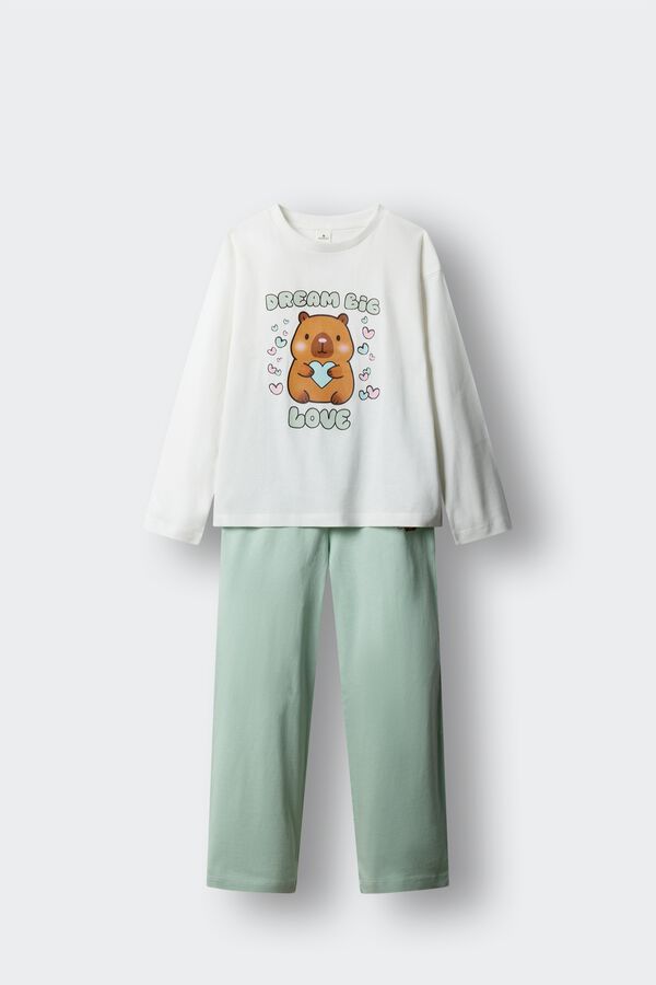 Springfield Kids Capybara girl's pyjamas green
