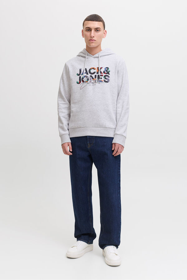 Jack & Jones Sudadera regular fit estampada blanco