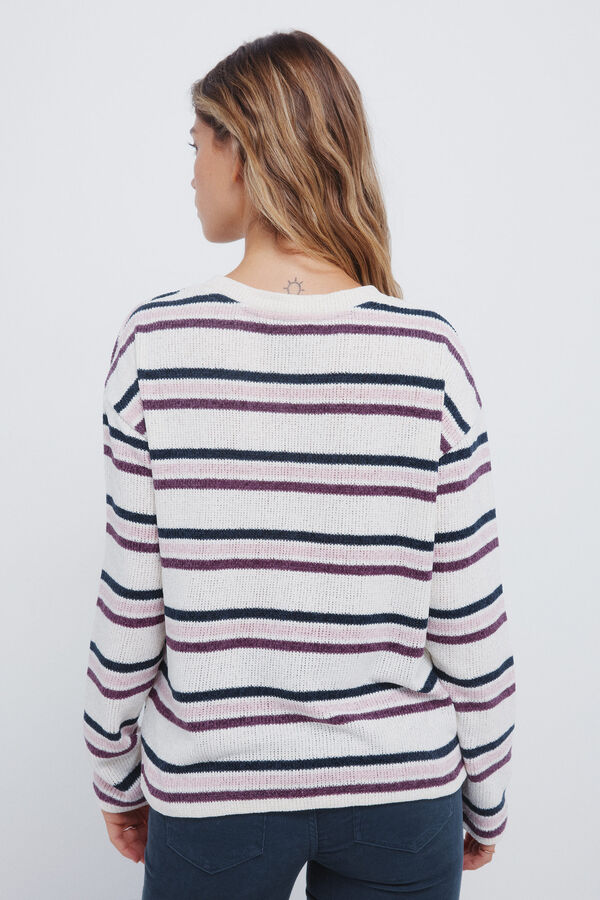 Springfield Double stripe chenille jumper mink