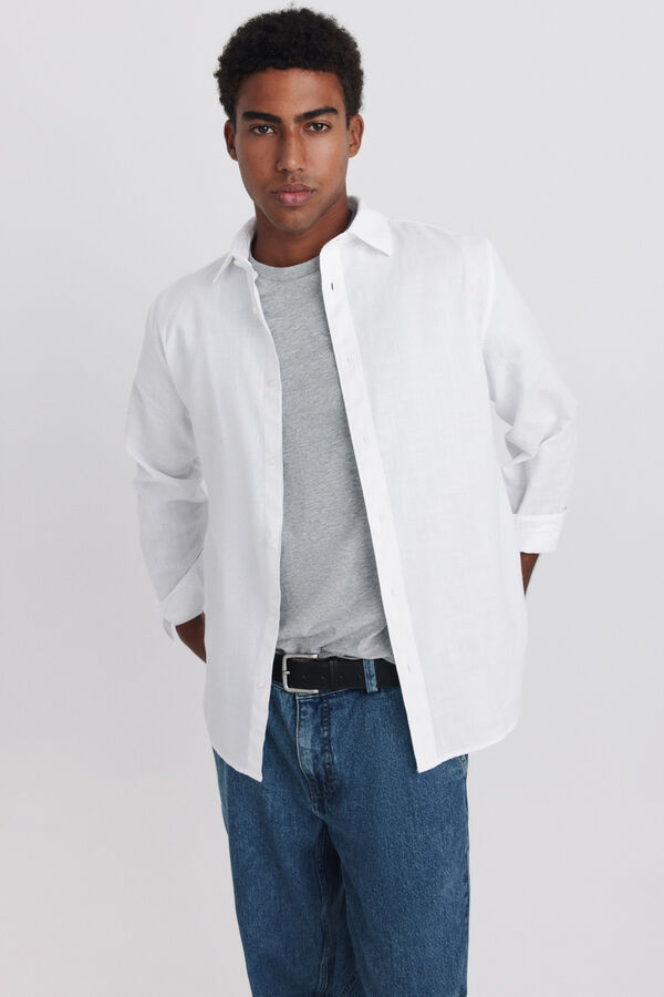 Springfield Linen-look shirt white