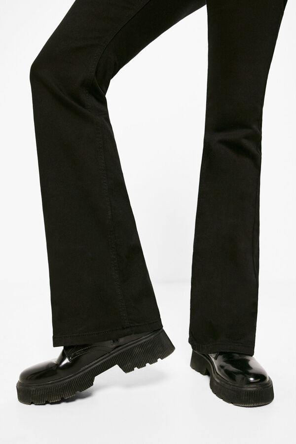 Springfield Jeans Boot Cut Lavagem Sustentável preto