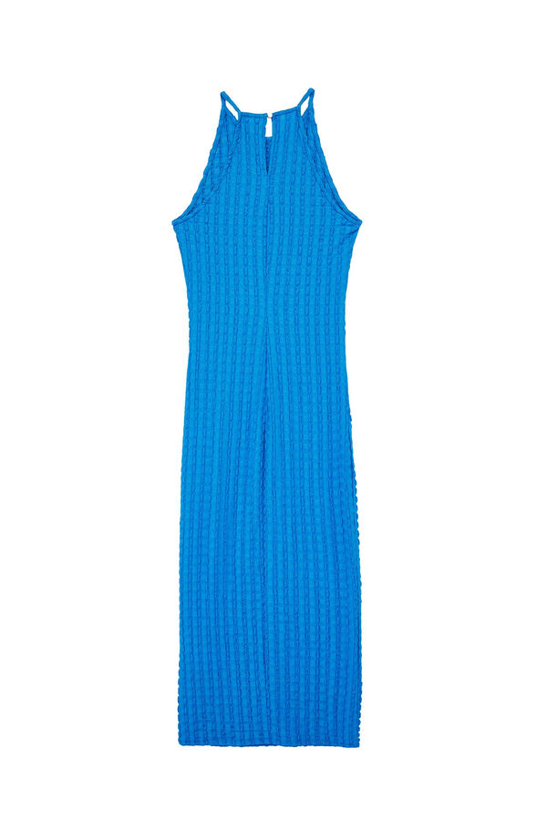 Koton Vestido largo cuello halter azul