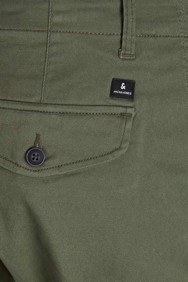 Springfield Cargo trousers with elasticated hems zelena