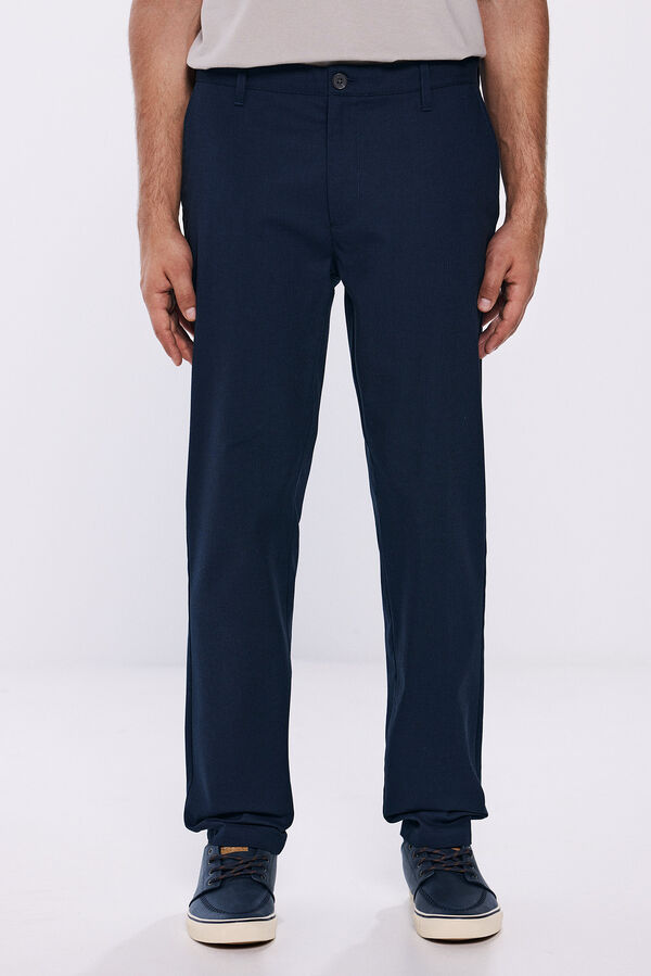 Springfield pantalon chino habillé coupe slim confort bleuté