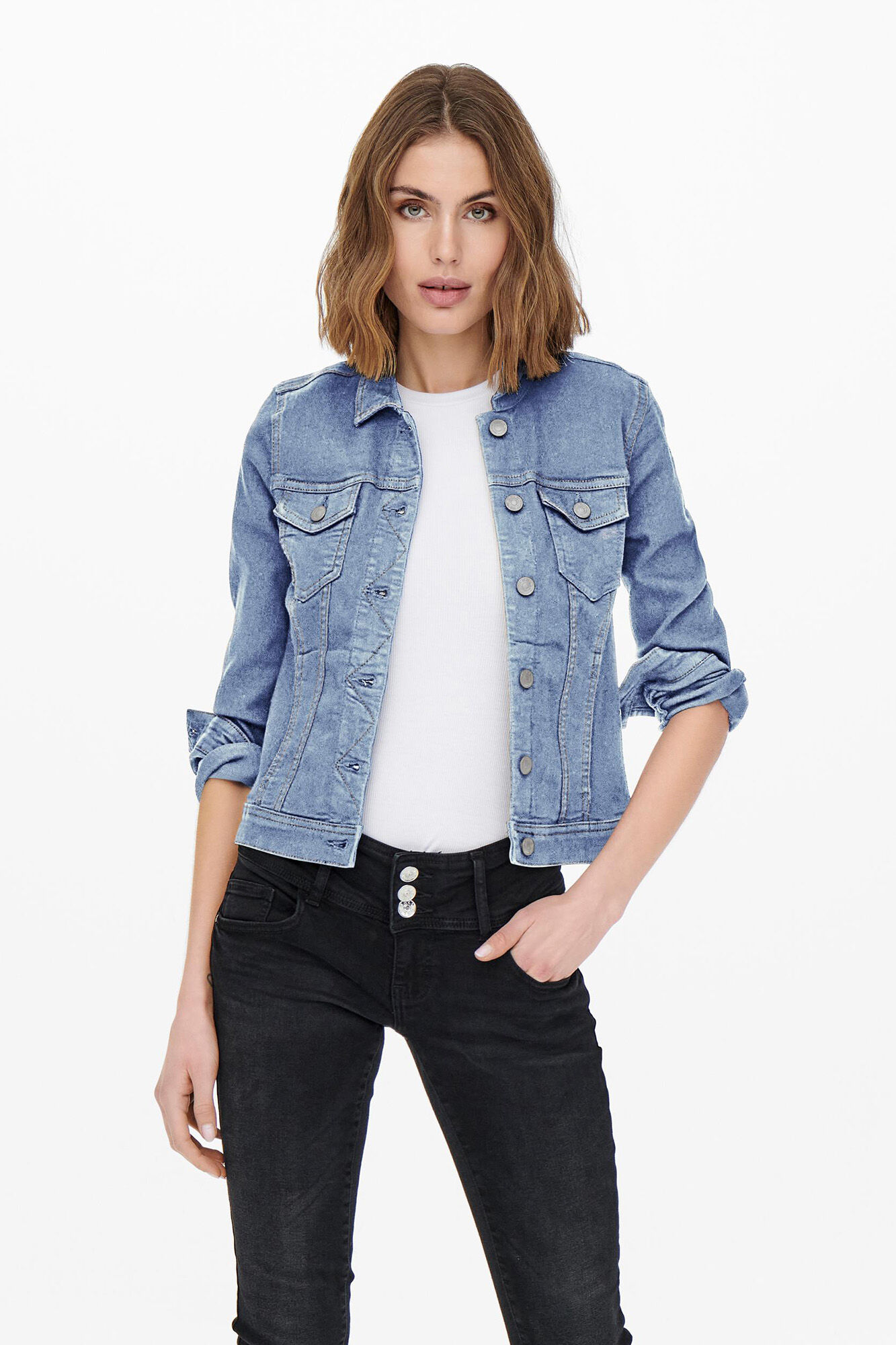 Only Chaqueta vaquera bolsillos delanteros