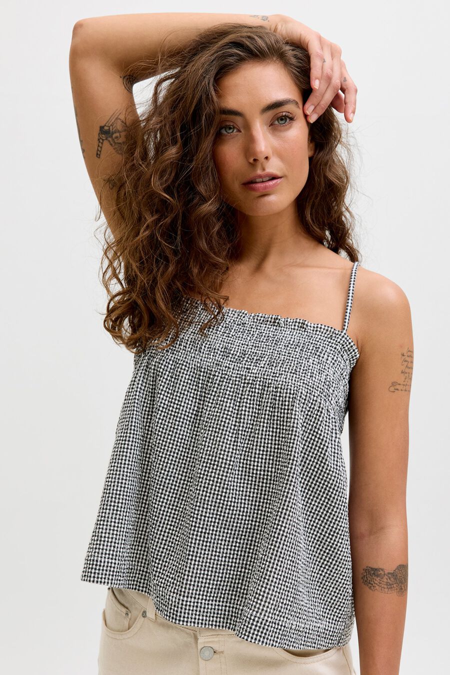 Top seersucker algodón