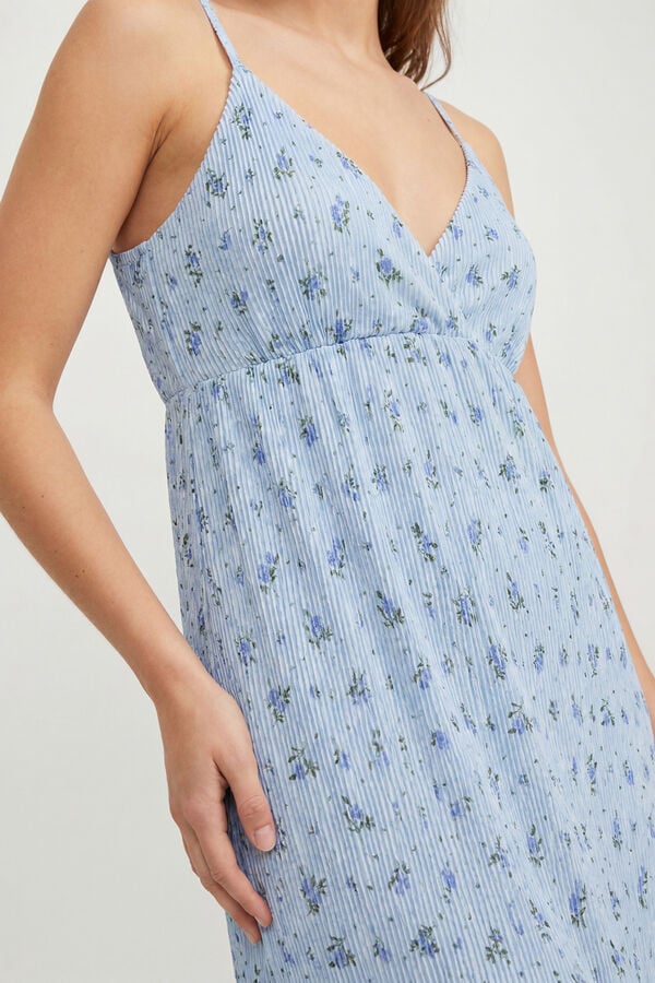 Pieces Long strap dress bleu
