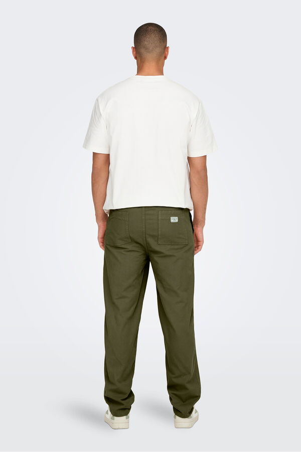 Only & Sons Lange gerade Hose Gr&uuml;n