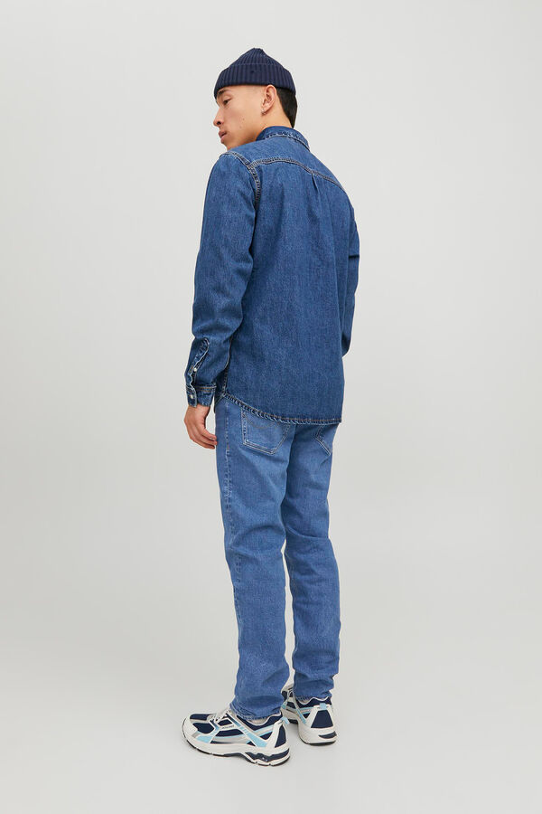Springfield Tapered fit jeans plava