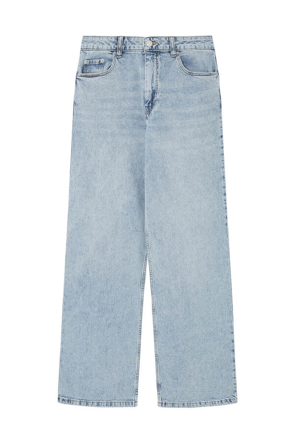 Springfield Straight wide-leg jeans blue