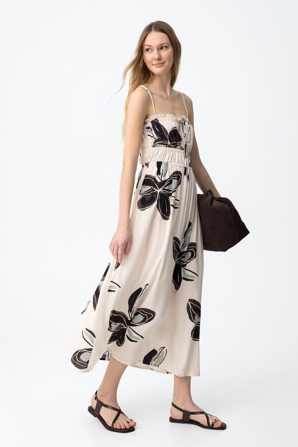 Tiffosi Vestido estampado bege