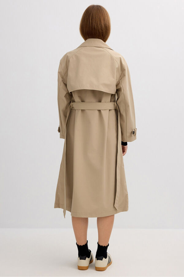 Inside Midi-Trenchcoat mit G&uuml;rtel Rosa