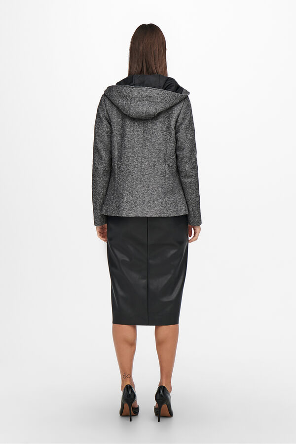Only Short coat with hood grey