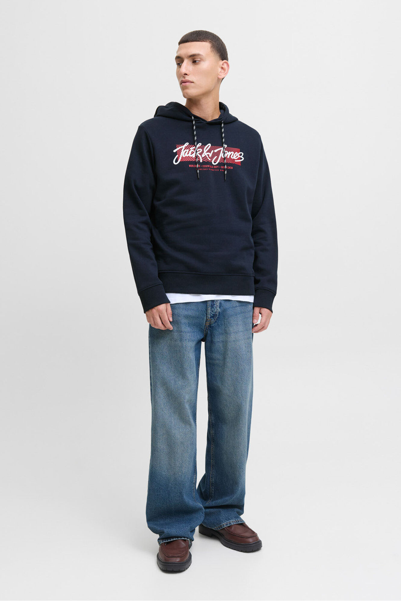 Jack & Jones Sudadera logo con capucha
