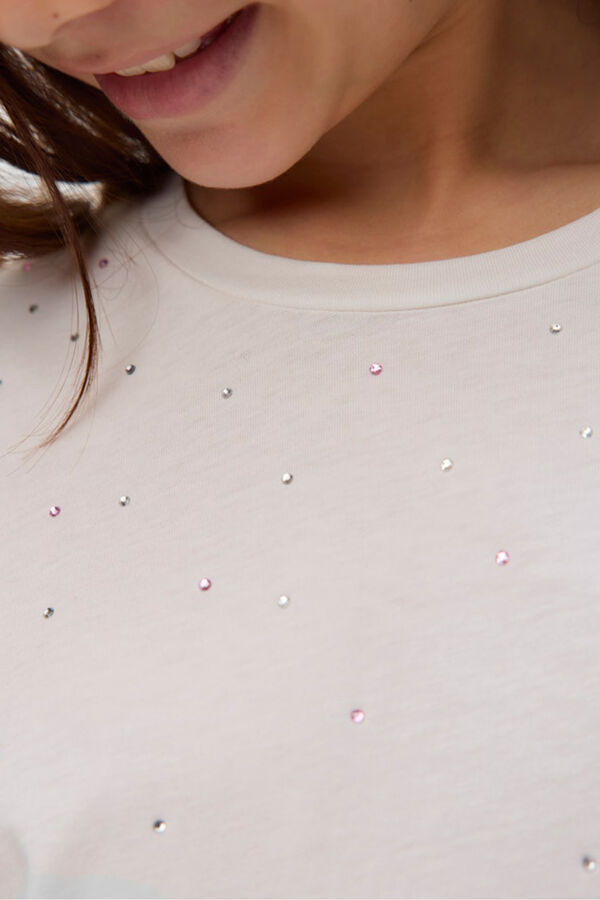 Vero Moda Girl Shiny cotton t-shirt white