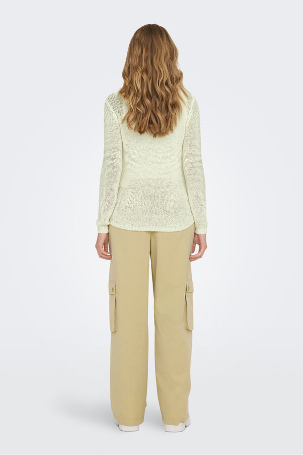 JDY Round neck jumper green