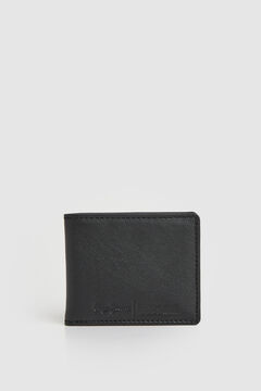 Springfield Brieftasche Leder eingraviertes Logo schwarz