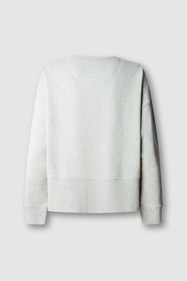 Pepe Jeans Sudadera de cuello redondo logo gris