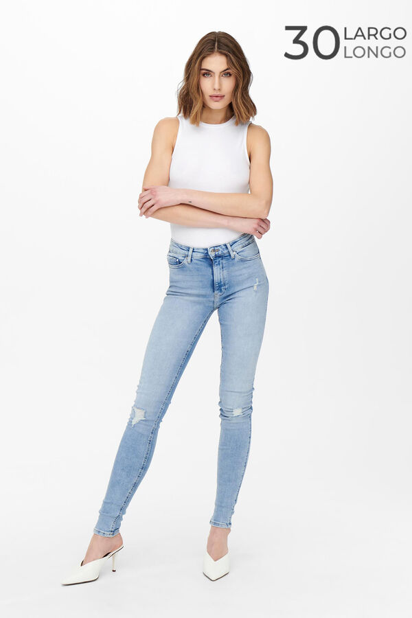 Springfield Jeans skinny y cintura media azul medio