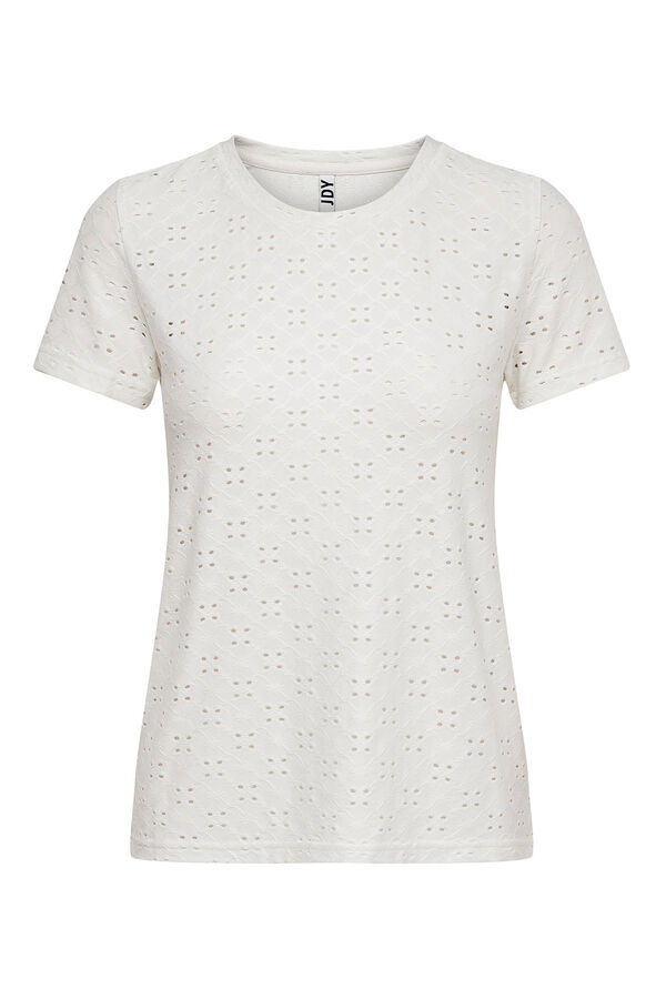 JDY Camiseta manga larga calada blanco