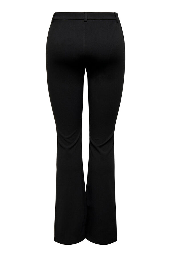 Springfield Straight trousers with medium waist black