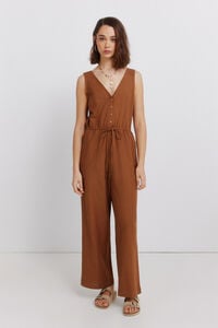 Springfield Printed sleeveless jumpsuit