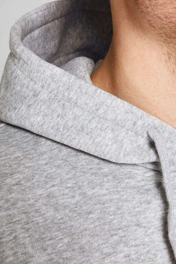 Springfield PLUS logo print hooded sweatshirt grey