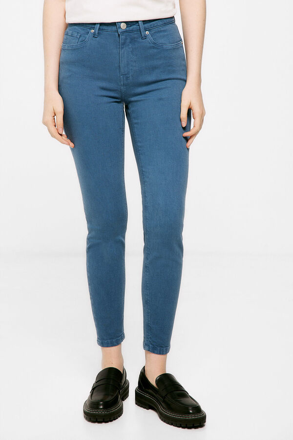 Springfield Slim cropped colour jeans print