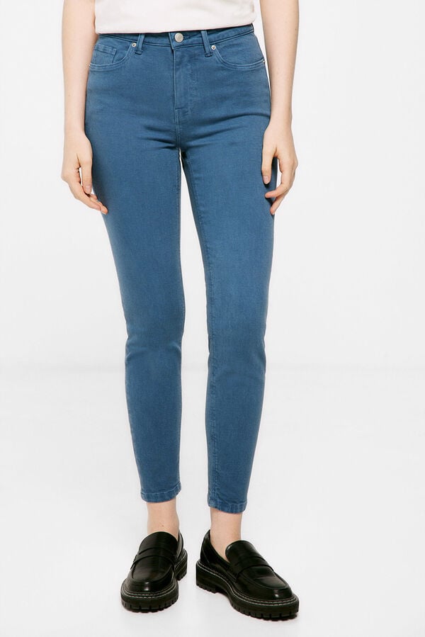 Springfield Jeans Color Slim Cropped estampado azul