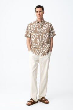 Tiffosi Cal&ccedil;as efeito linho relaxed