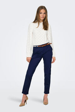 Only Cal&ccedil;a cal&ccedil;as chino com cinto azul