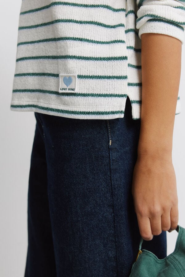 Springfield T-shirt &agrave; rayures marron