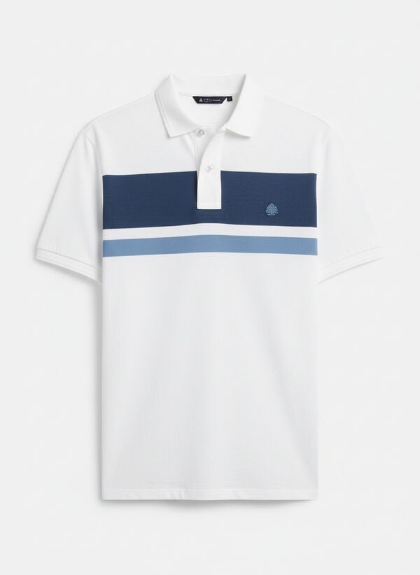 Springfield Piqu&eacute;-Poloshirt gestreift Regular Fit Blau