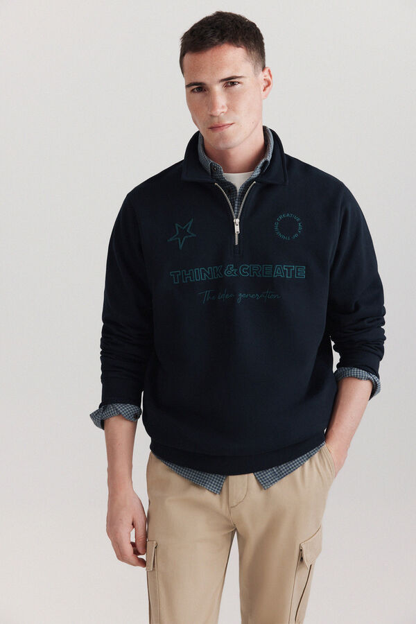 Springfield Think & Create polo sweatshirt blue
