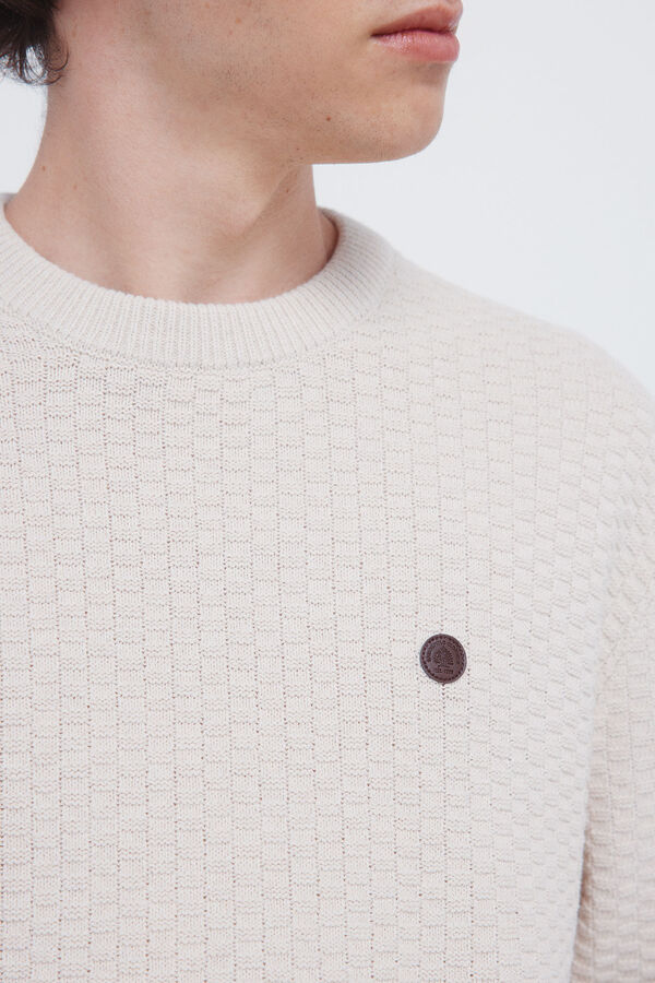 Springfield Džemper božićne strukture Bež