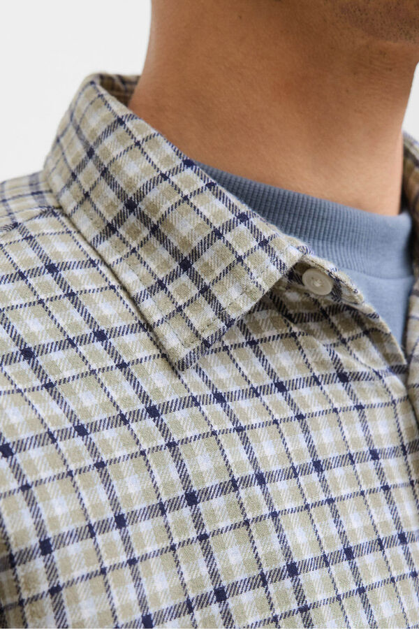 Jack & Jones Camisa franela cuadros azul