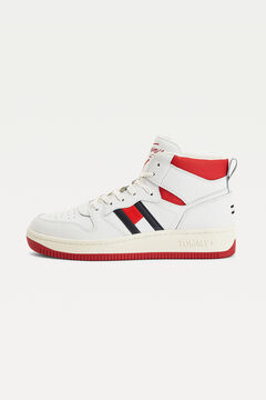 Springfield White high-top trainer with Tommy Jeans flag fehér